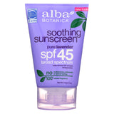 Alba Botanica - Very Emollient Natural Sunblock Spf 45 Pure Lavender - 4 Fl Oz