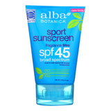 Alba Botanica - Very Emollient Sunscreen Natural Protection Sport Spf 45 - 4 Oz