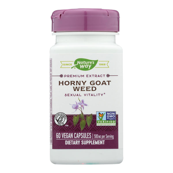 Nature's Way - Horny Goat Weed Standardized - 60 Capsules