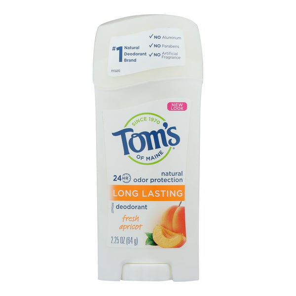 Tom's Of Maine Natural Long-lasting Deodorant Stick Apricot - 2.25 Oz - Case Of 6