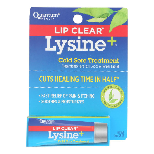 Quantum Lipclear Lysine And Cold Sore Treatment All Natural Ointment - 0.25 Oz