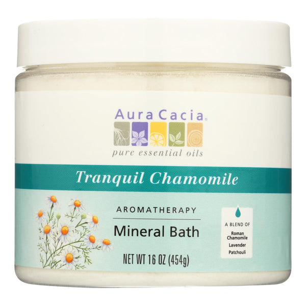 Aura Cacia - Aromatherapy Mineral Bath Tranquility Chamomile - 16 Oz