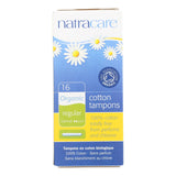 Natracare 100% Organic Cotton Tampons Regular W- Applicator - 16 Tampons