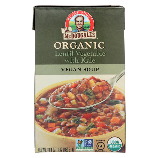 Dr. Mcdougall's Organic Lentil Vegetable Soup - Case Of 6 - 18 Oz.