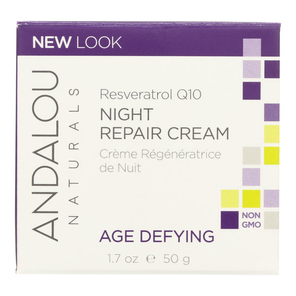 Andalou Naturals Resveratrol Q10 Night Repair Cream - 1.7 Fl Oz