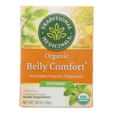 Traditional Medicinals Belly Comfort Peppermint - Caffeine Free - Case Of 6 - 16 Bags