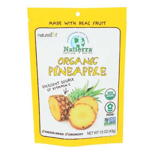 Natierra Freeze Dried - Pineapples - Case Of 12 - 1.5 Oz.