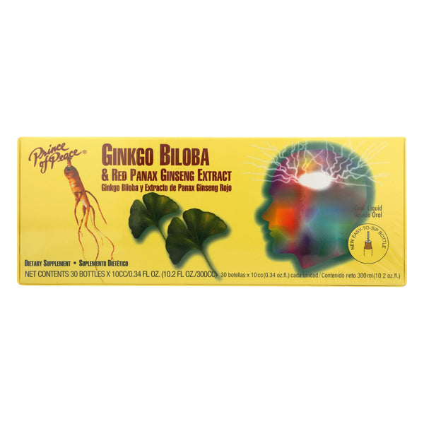 Prince Of Peace Ginkgo Biloba And Red Panax Ginseng Extract - 1 Vial