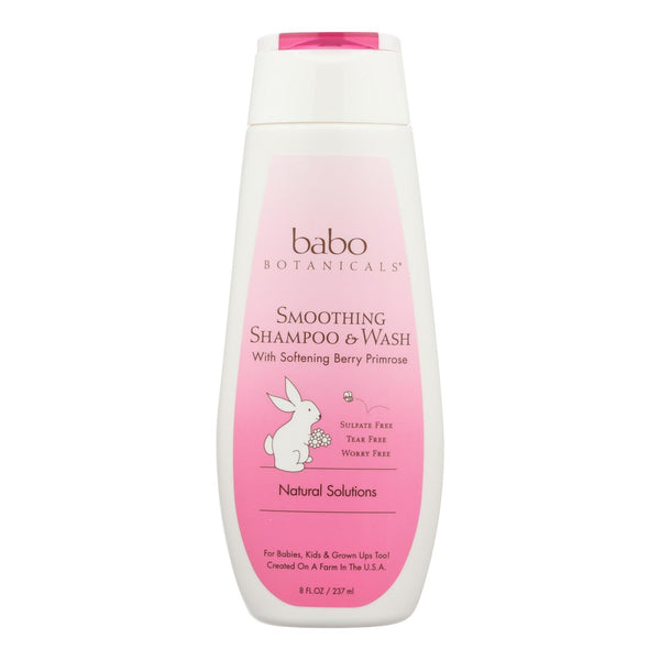 Babo Botanicals - Smooth Detangling Shampoo - Berry Primrose - 8 Fl Oz
