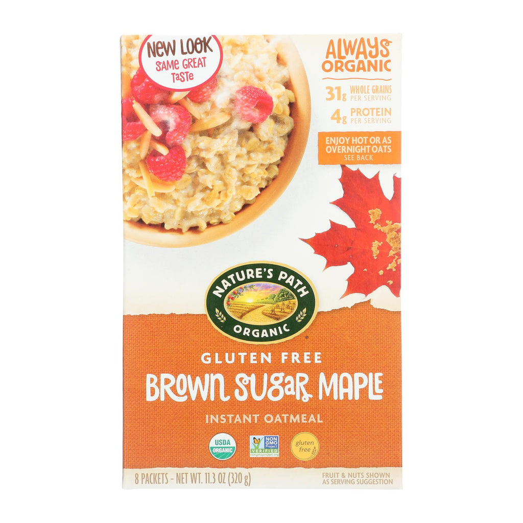 Nature's Path Organic Hot Oatmeal - Brown Sugar Maple - Case Of 6 - 11.3 Oz.
