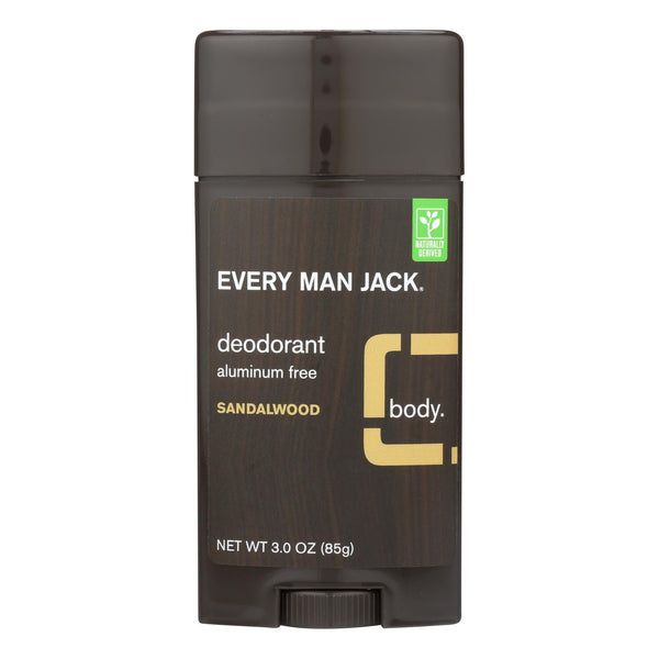 Every Man Jack Body Deodorant - Sandalwood - Aluminum Free - 3 Oz