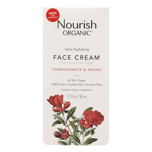 Nourish Facial Cream - Organic - Ultra-hydrating - Argan And Pomegranate - 1.7 Oz - 1 Each