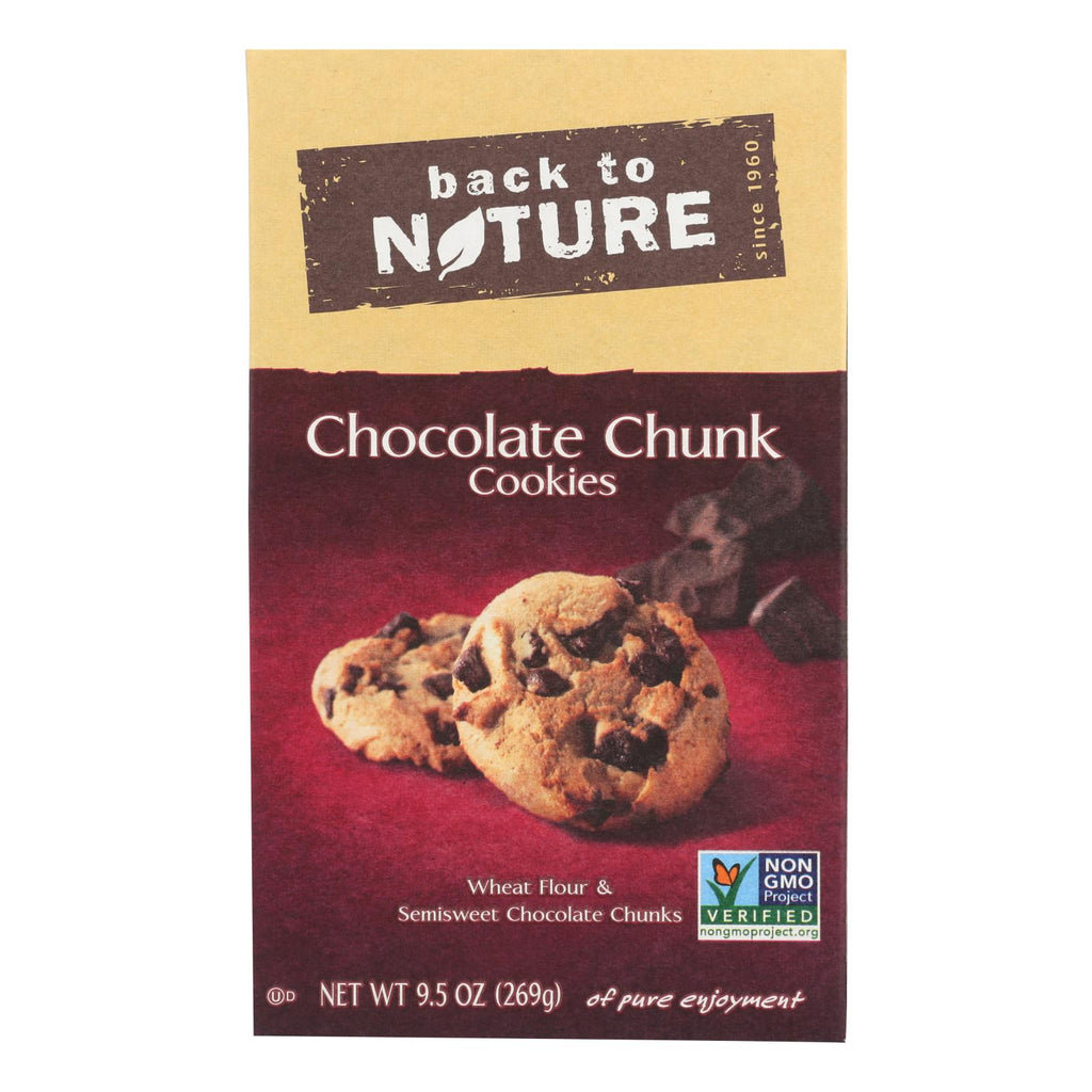 Back To Nature Chocolate Chunk Cookies - Case Of 6 - 9.5 Oz.