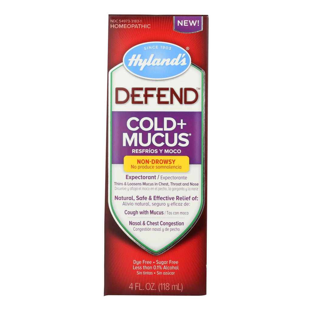 Hylands Homepathic Cold And Mucus - Defend - 4 Fl Oz