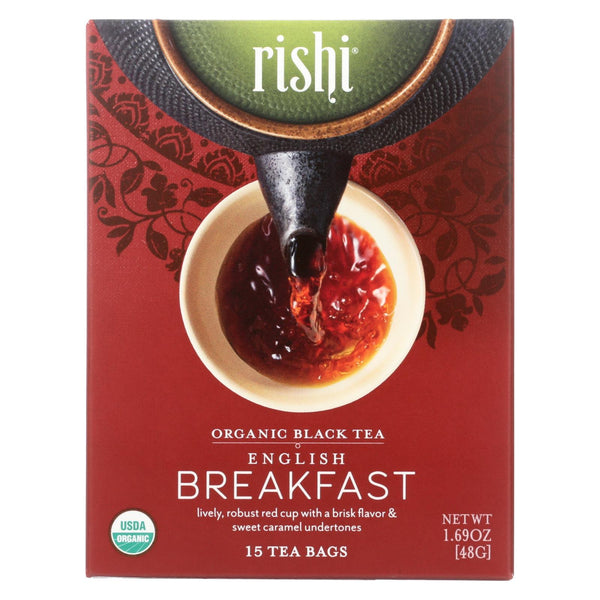 Rishi Organic Tea - English Breakfast - Case Of 6 - 15 Bags