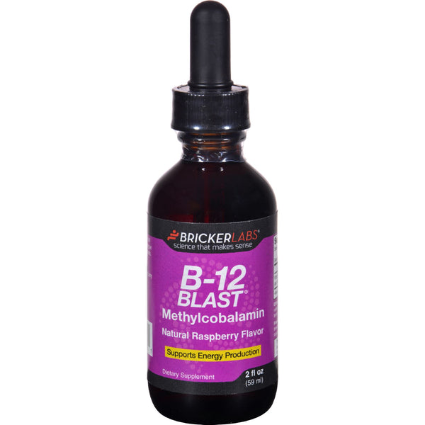 Bricker Labs - B-12 Blast - Methylcobalamin - Natural Raspberry - 2 Oz