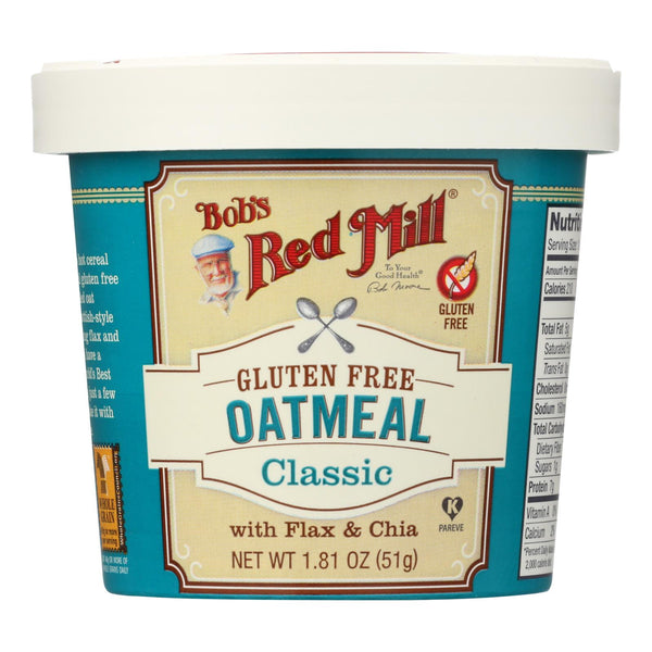 Bob's Red Mill - Gluten Free Oatmeal Cup Classic With Flax-chia - 1.81 Oz - Case Of 12