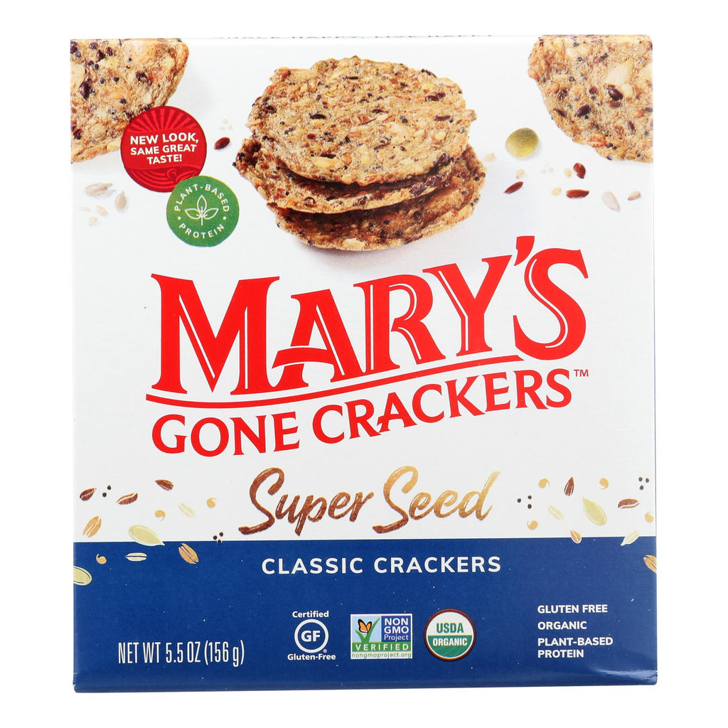 Mary's Gone Crackers Super Seed - Everything - Case Of 6 - 5.5 Oz.