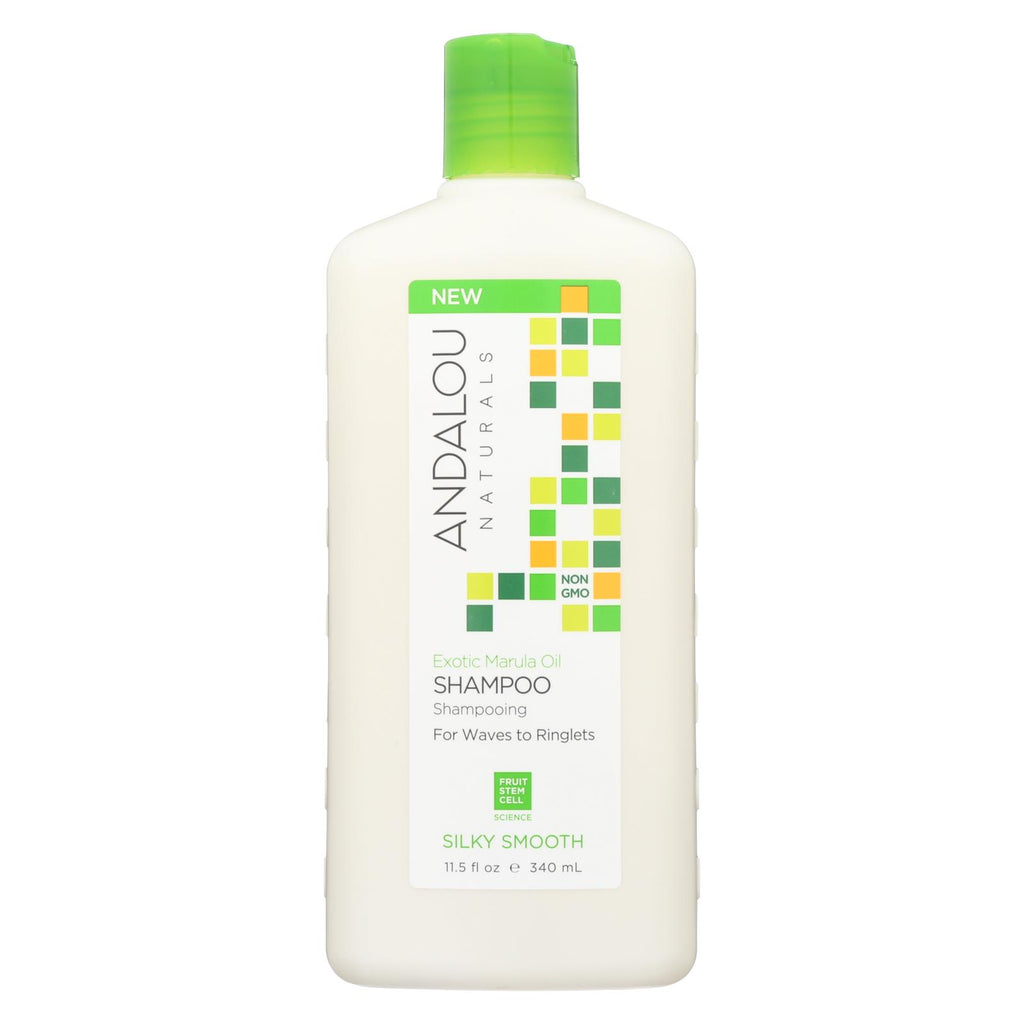 Andalou Naturals Silky Smooth Shampoo - Exotic Marula Oil - 11.5 Fl Oz