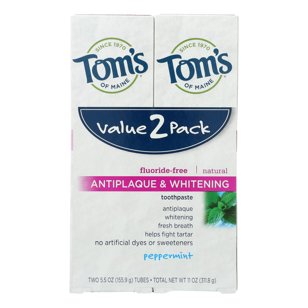 Tom's Of Maine Toothpaste - Anti Plaque - White - Case Of 3 - 2 Count