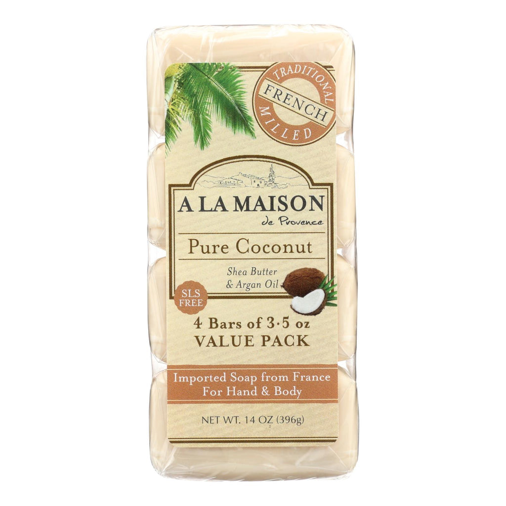 A La Maison - Bar Soap - Pure Coconut - 4-3.5 Oz