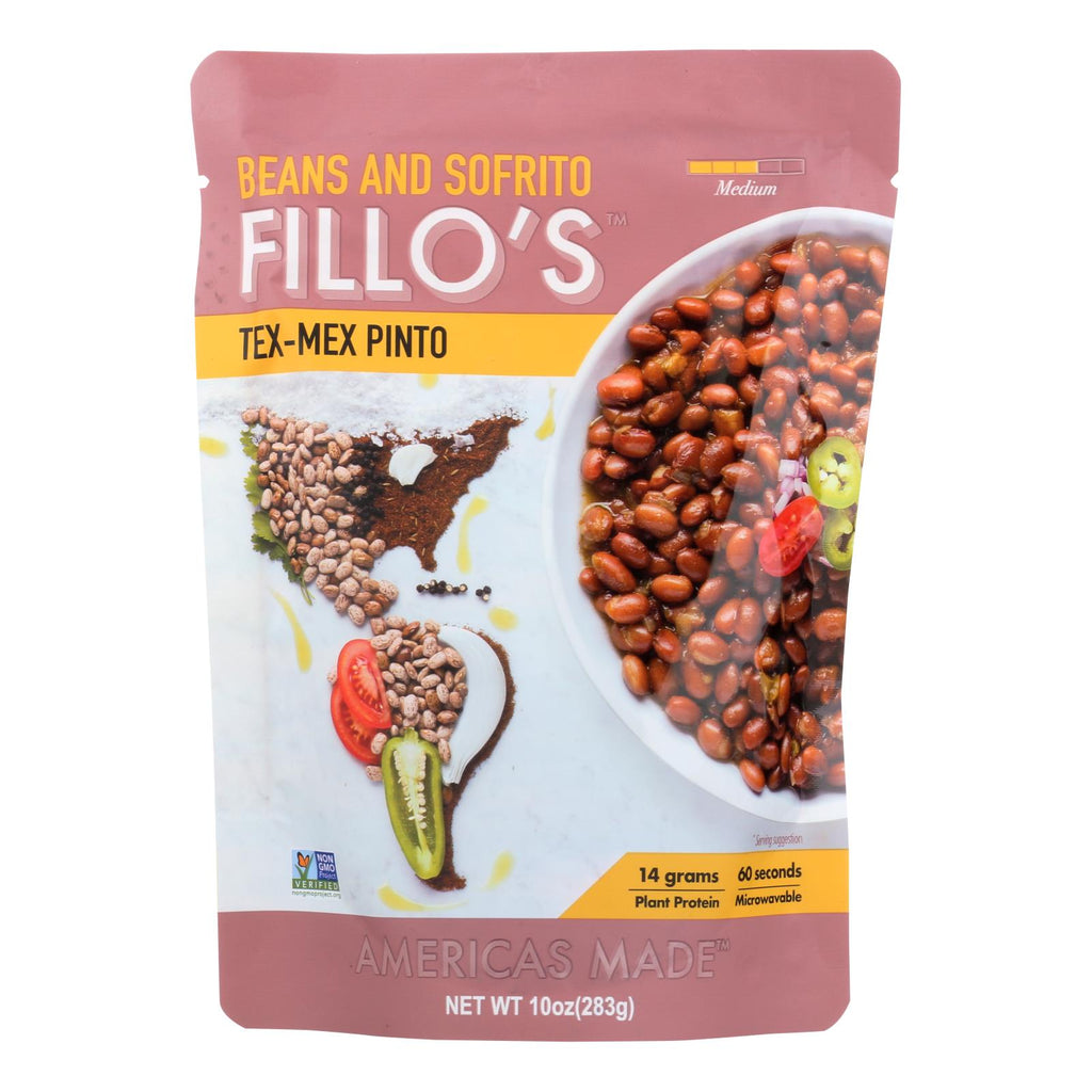 Fillo's Beans - Tex Mex Pinto - Case Of 6 - 10 Oz.