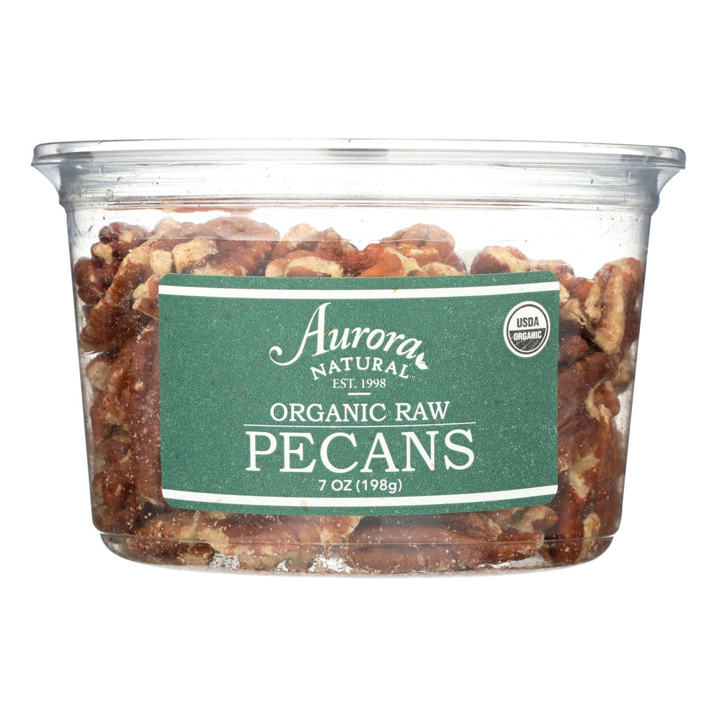 Aurora Natural Products - Organic Raw Pecans - Case Of 12 - 7 Oz.