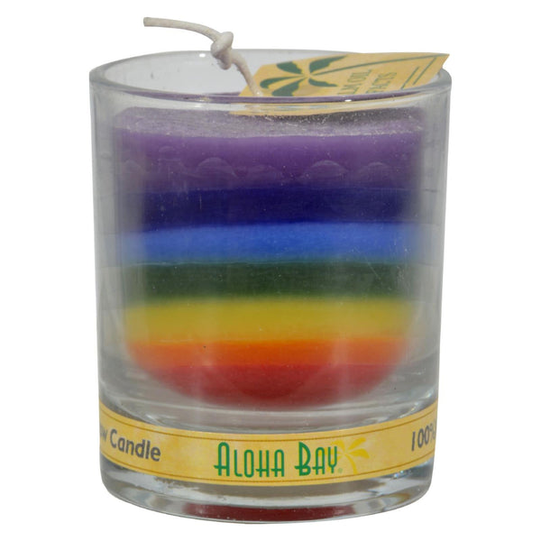 Aloha Bay - Votive Jar Candle - Unscented Rainbow - Case Of 12 - 2.5 Oz