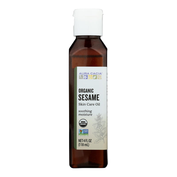 Aura Cacia - Organic Aromatherapy Sesame Oil - 4 Fl Oz