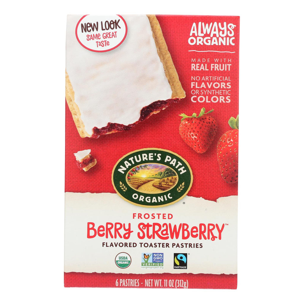 Nature's Path Organic Frosted Toaster Pastries - Berry Strawberry - Case Of 12 - 11 Oz.