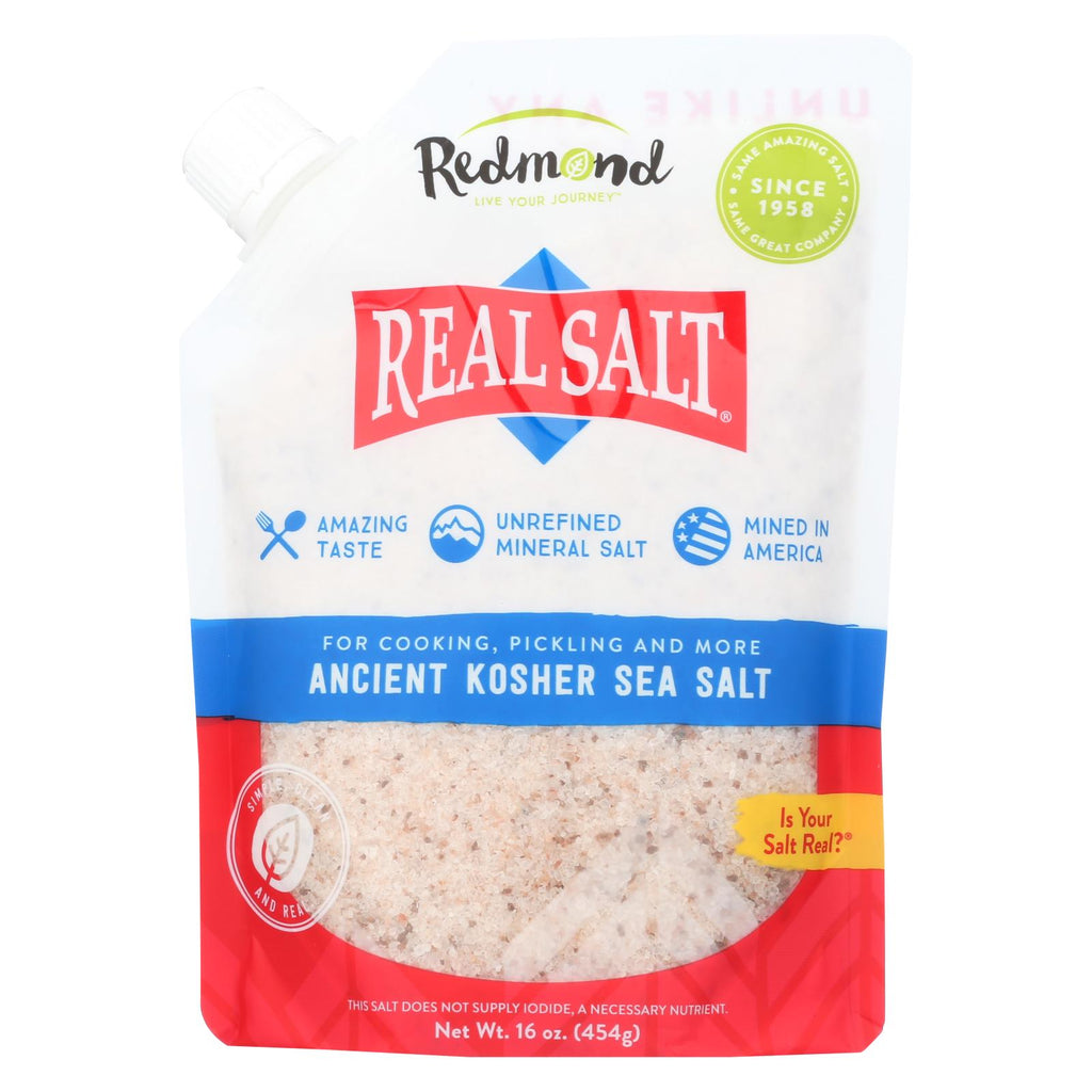 Real Salt Gourmet Kosher Sea Salt - 16 Oz - Case Of 6
