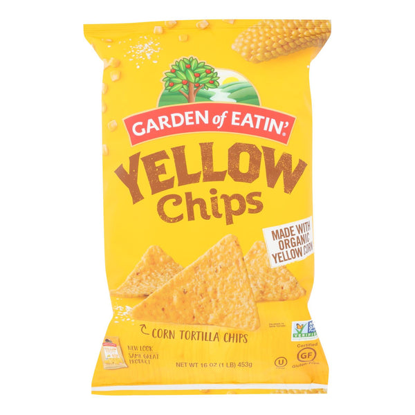 Garden Of Eatin' Yellow Corn Tortilla Chips - Tortilla Chips - Case Of 12 - 16 Oz.