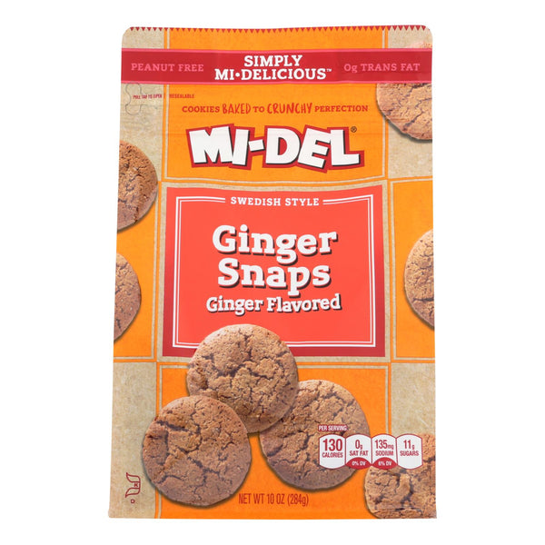 Mi-del's Original Flavored Ginger Snaps Cookies  - Case Of 8 - 10 Oz