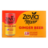 Zevia Zero Calorie Mixer - Ginger Beer - Case Of 4 - 6-7.5 Fl Oz