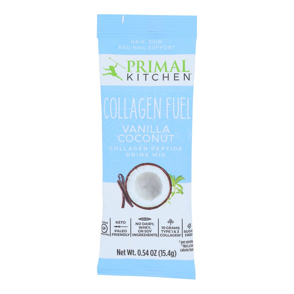 Primal Kitchen Vanilla Coconut Collagen Peptide Drink Mix, Vanilla Coconut - Case Of 12 - .54 Oz