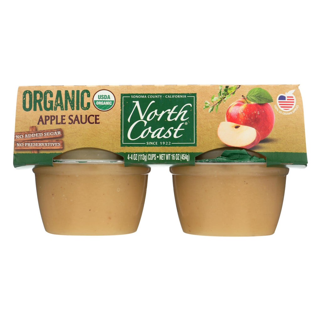 North Coast Organic Applesauce  - Case Of 12 - 4-4 Oz