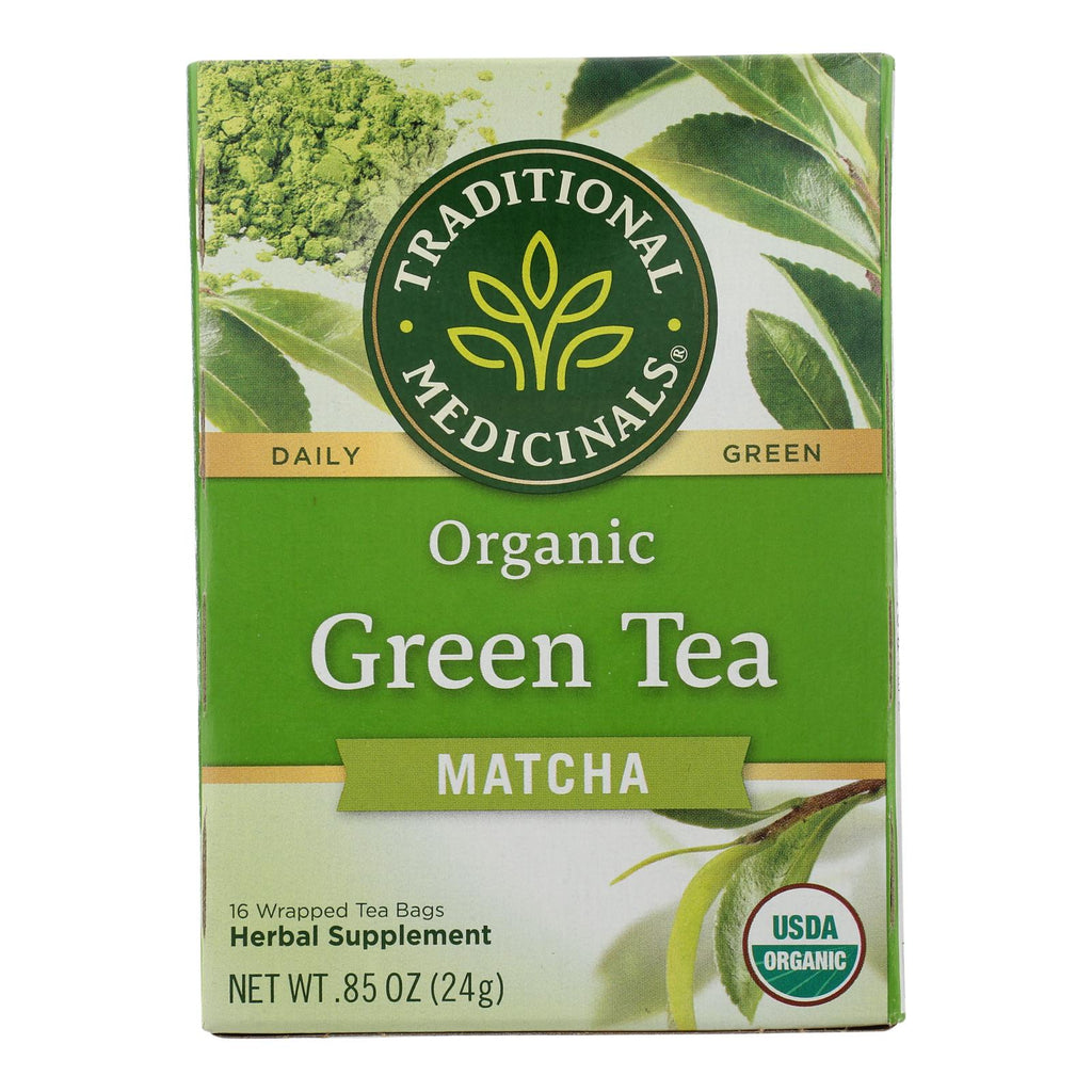 Traditional Medicinals - Green Tea Mtcha W-rce - Case Of 6 - 16 Bag