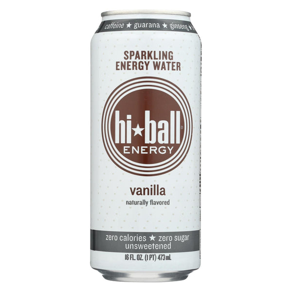 Hi Ball Sparkling Energy Water - Vanilla - Case Of 1 - 8-16 Fl Oz.