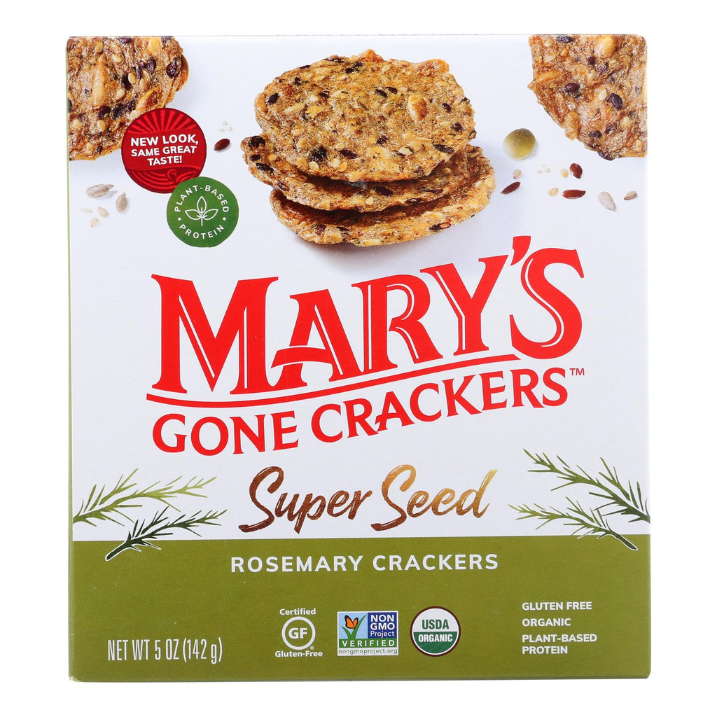Mary's Gone Crackers - Cracker Rosemary - Case Of 6 - 5.00 Oz