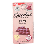 Chocolove Xoxox - Bar Ruby Cacao Bean - Case Of 12 - 3.1 Oz