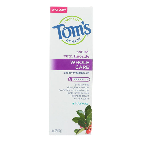 Tom's Of Maine - Tp Whole Care Wntrmnt Fluor - Case Of 6 - 4 Oz