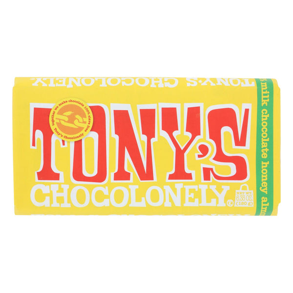 Tony's Chocolonely - Bar Chocolate Hny Almnd Noug - Case Of 15 - 6.35 Oz