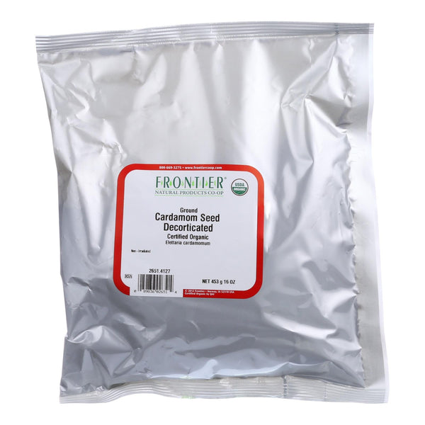 Frontier Herb Cardamom Seed Organic Powder No Pods - Single Bulk Item - 1lb