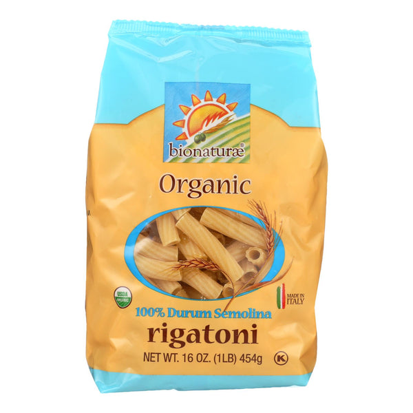 Bionaturae Pasta - Organic Durum Semolina Rigatoni - Case Of 12 - 16 Oz.