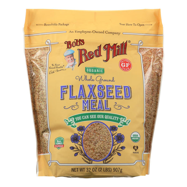 Bob's Red Mill - Organic Flaxseed Meal - Brown - Case Of 4 - 32 Oz