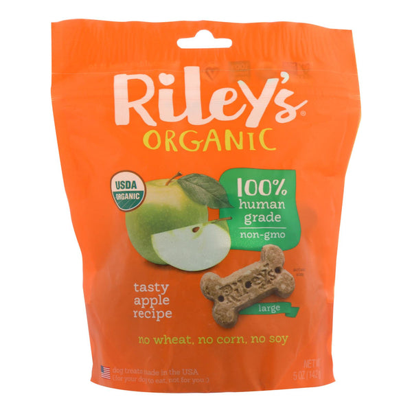 Riley's Organics Organic Dog Treats, Apple Recipe, Large  - Case Of 6 - 5 Oz