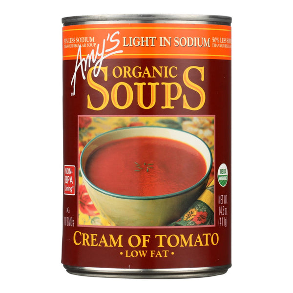 Amy's - Organic Low Sodium Cream Of Tomato Soup - Case Of 12 - 14.5 Oz