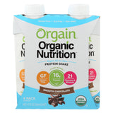 Orgain Organic Vegan Nutrition Shakes - Smooth Chocolate - Case Of 3 - 4-11 Fz
