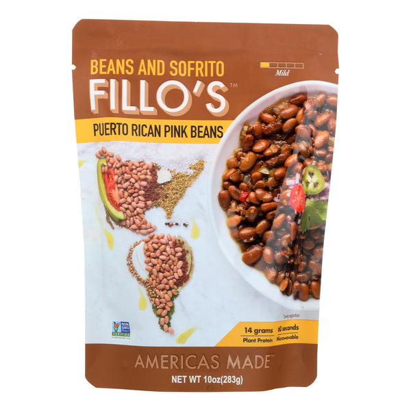 Fillo's Beans - Puerto Rican Pink Beans - Case Of 6 - 10 Oz.