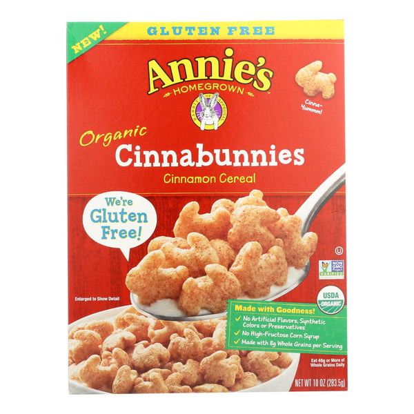 Annie's Homegrown Cereal Cinnabunnies - Case Of 10 - 10 Oz